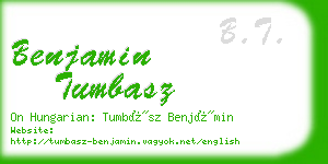 benjamin tumbasz business card